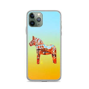 IPhone cover with Dala horse in midnight sun