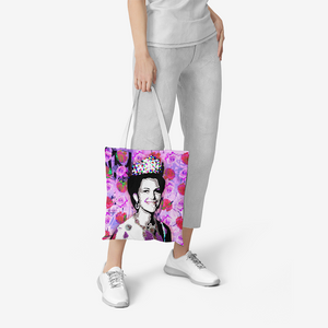 Queen Silvia as art work on your Heavy Duty Natural Canvas Tote Bags / Beach bag