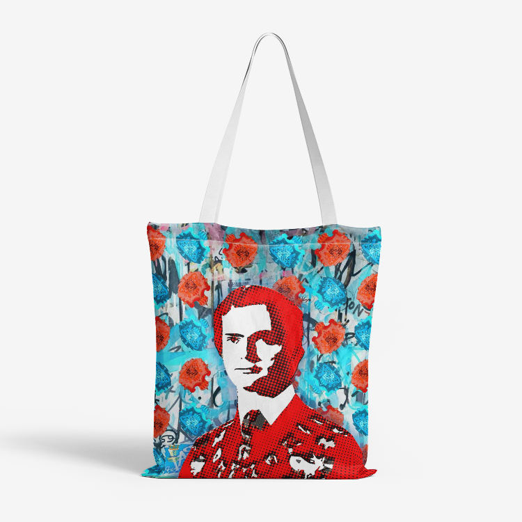 King Carl Gustaf as artwork on your Heavy Duty Natural Canvas Tote Bags / Beach bag