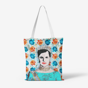 Crown princess Victoria as art work on your Heavy Duty Natural Canvas Tote Bags / Beach bag