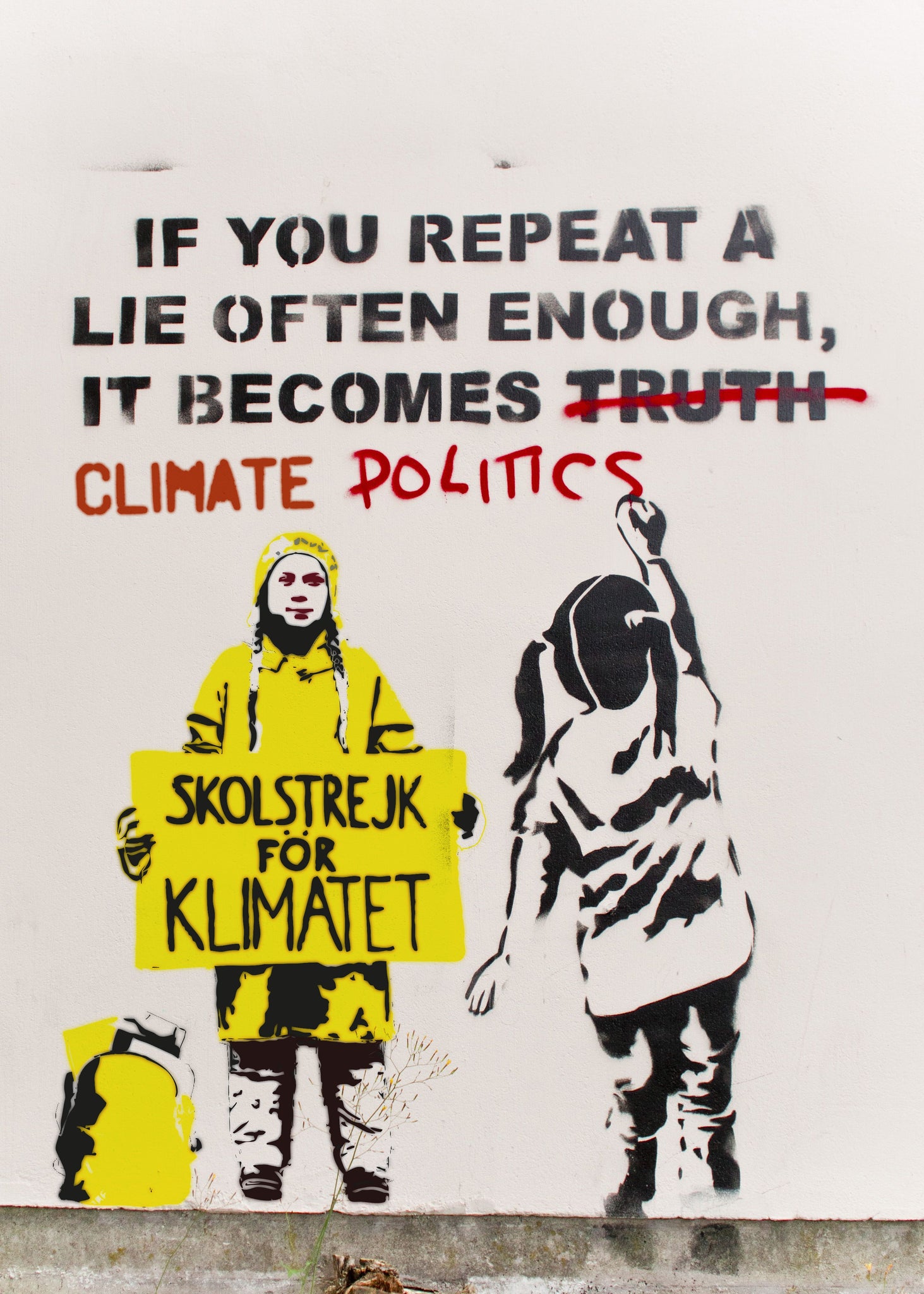 Banksy Street art & the climate war: Greta Thunberg