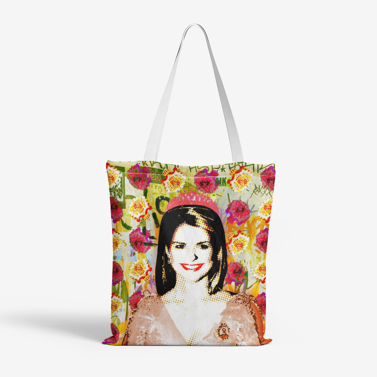 Princess Madeleine as art work on your Heavy Duty Natural Canvas Tote Bags / Beach bag