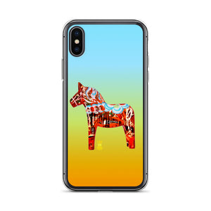 Schwedische desiged Dala Pferd iPhone Case