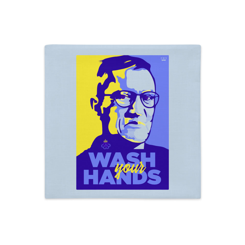 Il modo svedese di trattare Corona: Anders Tegnell "Wash your hands!" di cuscino.