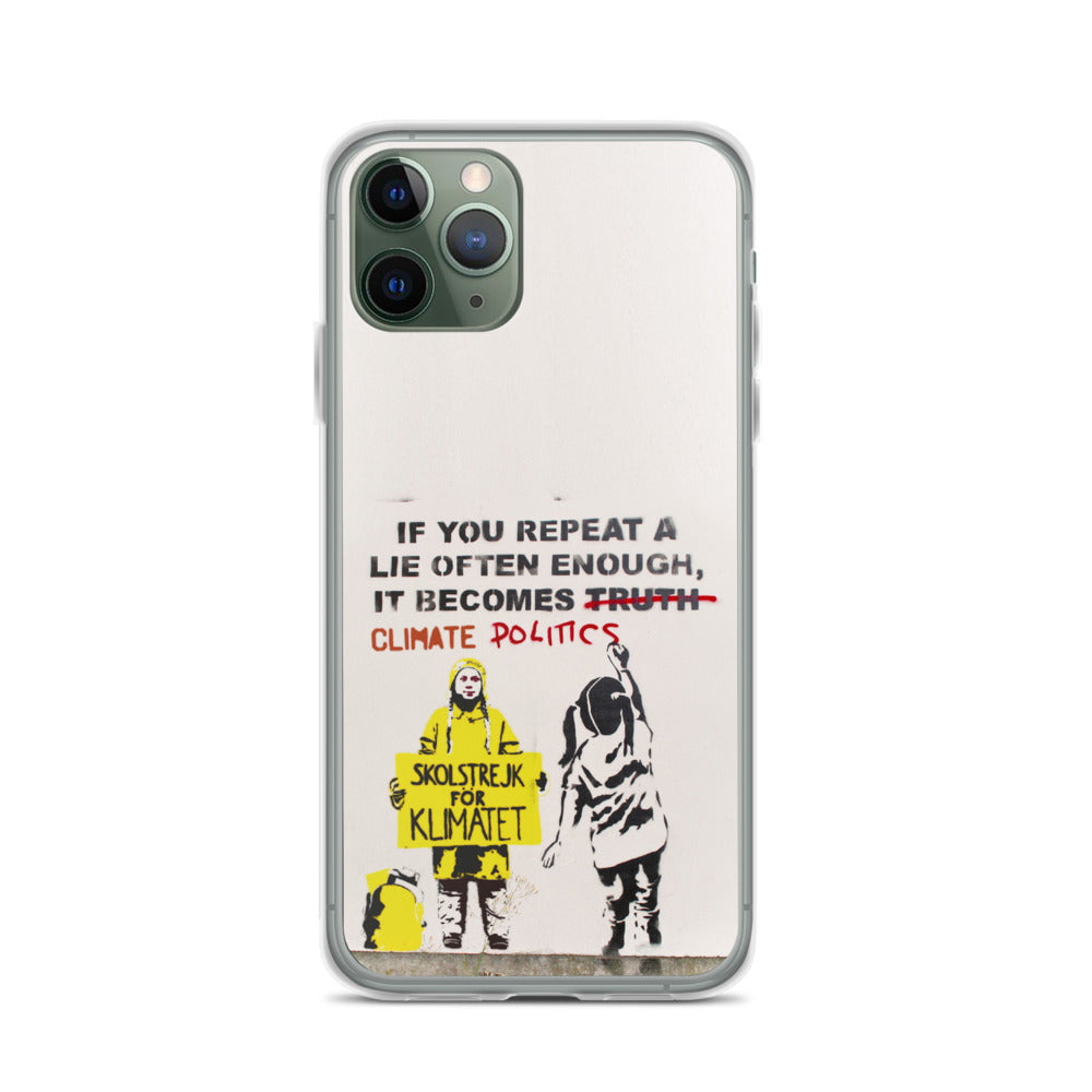 Custodia per iPhone con attivit climatica Greta Thunberg-di-Banksy