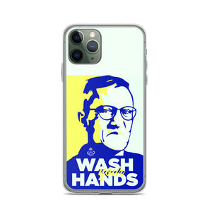 Suédois Corona Hero Anders Tegnell iPhone Case Blue