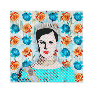 Princesa de la Corona Victoria de Suecia como funda de almohada premium artística
