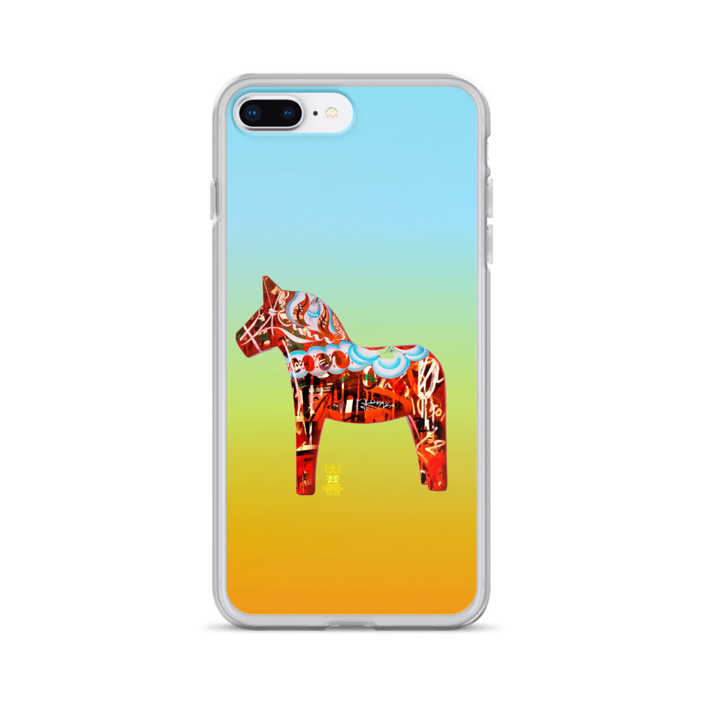 Swedish desiged Dala Horse iPhone Case