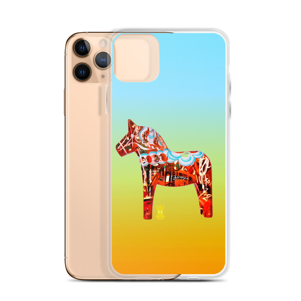 Swedish designn Dala Horse iPhone Case